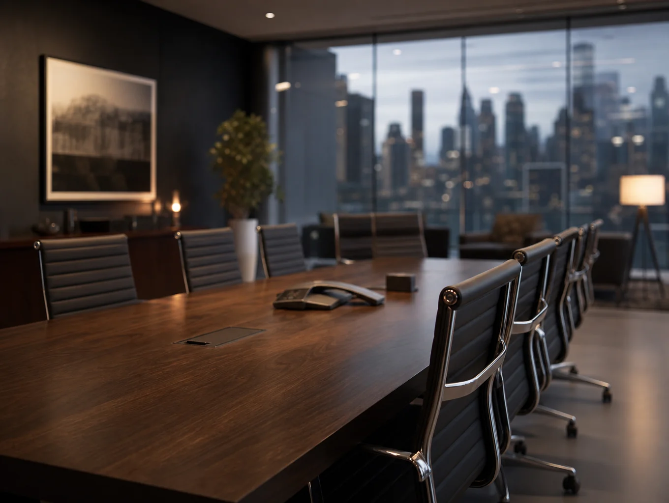 Elegant modern Italian dining suite for business meetings