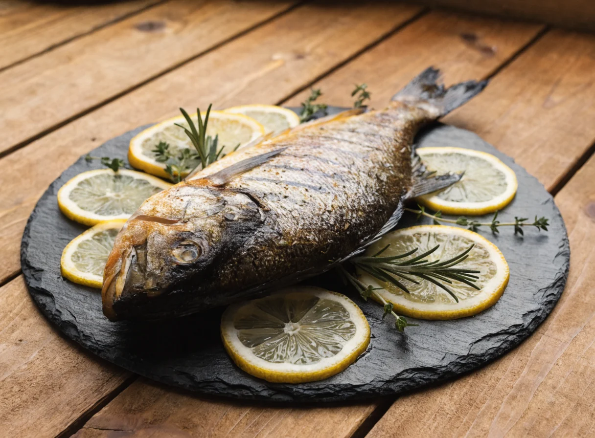 Grilled Mediterranean sea bass