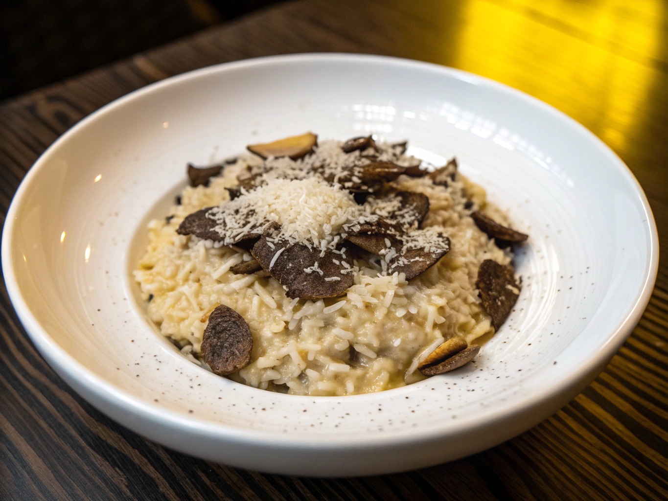 Creamy truffle risotto with parmesan
